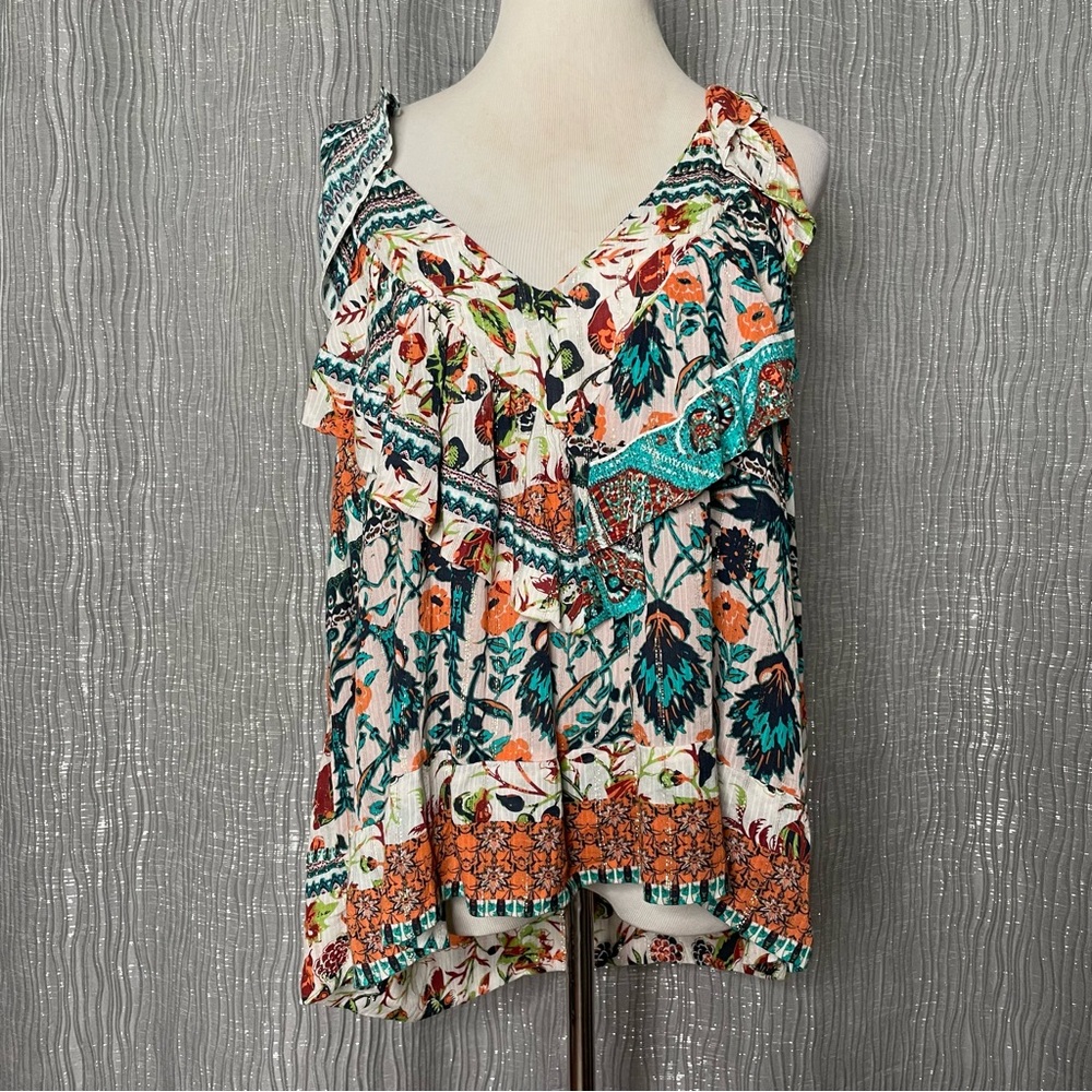 Cult of Design boho ruffled tank